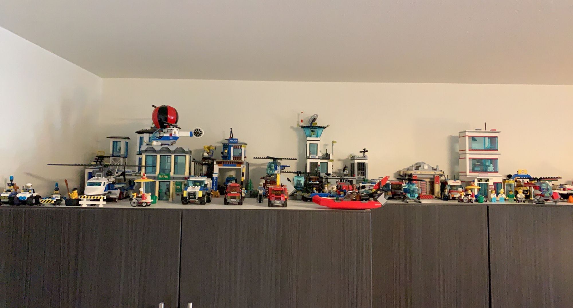 Callan's Lego builds lining a windowsill